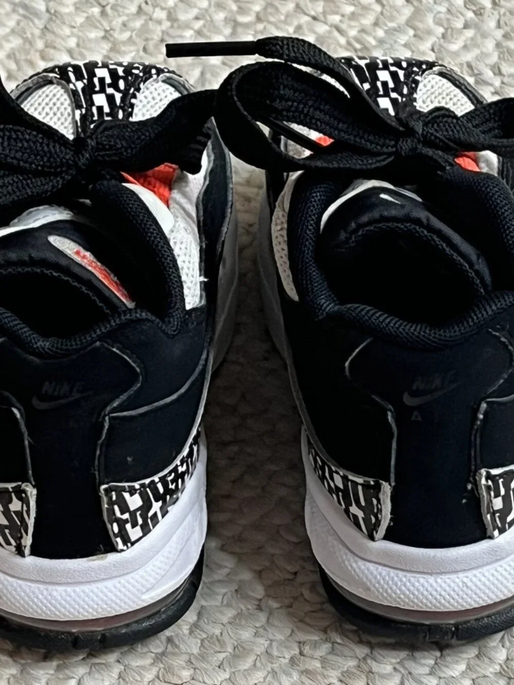NIKE Air Max Just Do It Toddler Size 7C Black White Sneakers Shoes AV6143-001